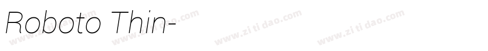 Roboto Thin字体转换